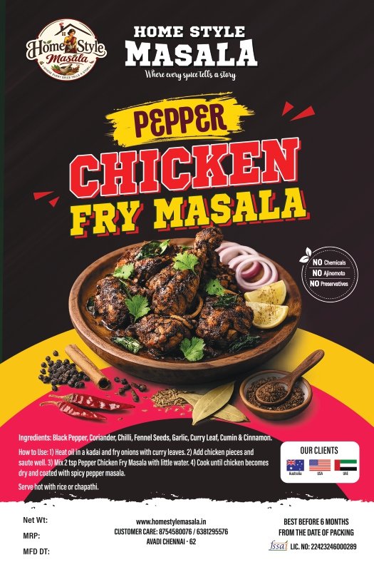 Pepper Chicken Fry Masala