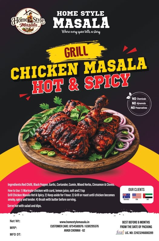 Grill Chicken Masala Hot & Spicy