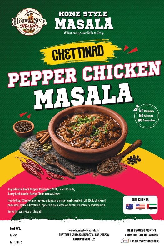 Chettinad Pepper Chicken Masala
