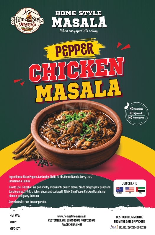 Pepper Chicken  Masala